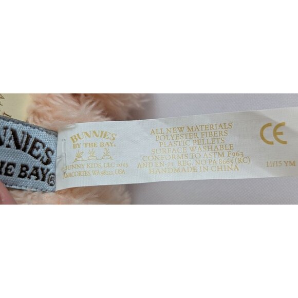 Bunnies By The Bay Wee Purr-ty Kitty Pink Cat Peach Kitten Plush Soft NWT 7" - Picture 10 of 11